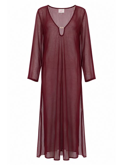 Caftano Aghata in georgette con placca logo Mc2 Saint Barth | AGH000208666L
